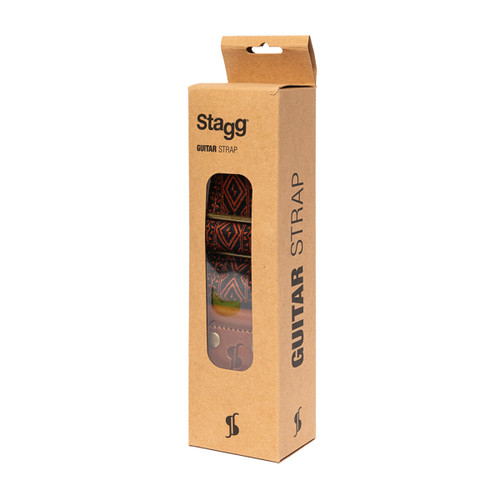 Stagg Woven Nylon Strap -Diamond Brown