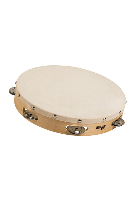 Stagg 10" Pretuned Tamborine Wood 1 Row