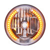 ULTRALIT - 7" CRYSTAL HEADLIGHT WITH 34 AMBER LED POSITION LIGHT.