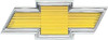 1975-1979 Chevy Truck Grill Emblem Chrome with Yellow Bow-Tie, With Hardware