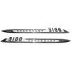 1955 Chevy Truck Fender Side Emblems Chrome "Chevrolet 3100". Pair