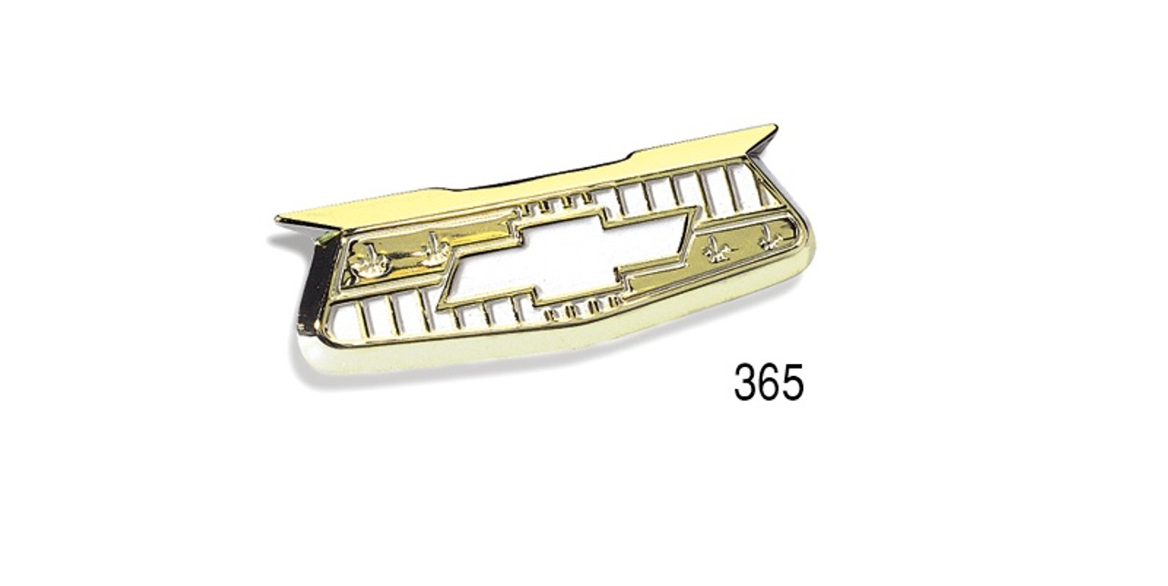 1955-1957 Chevy Bel Air Gold Crest Emblems, Pair (Made in USA)