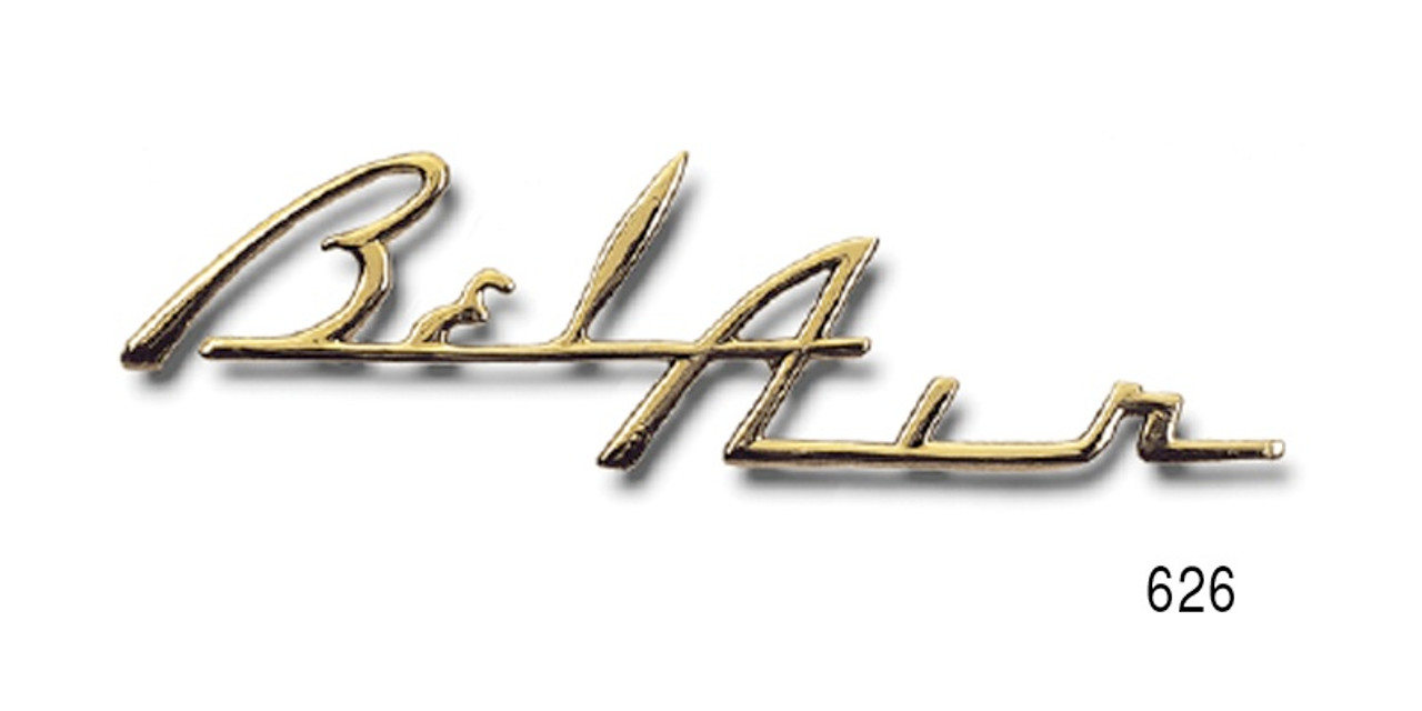 1955-1956 Chevy ''Bel Air'' Gold Dash Script (Made in USA)