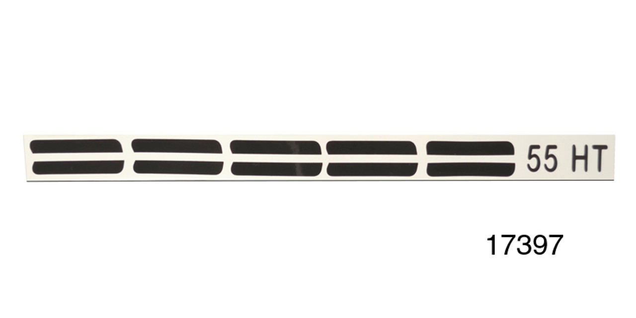 1955 Chevy Upper Paint Divider Decal, Black, Hardtop