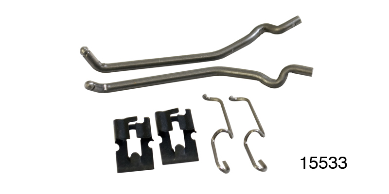 1956 Chevy Door Latch To Key Tumbler Rods and Clips, Hardtop