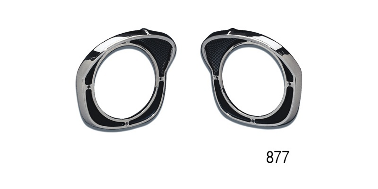 1957 Chevy Belair or 210 Headlight Bezels Pair (Good, Imported)