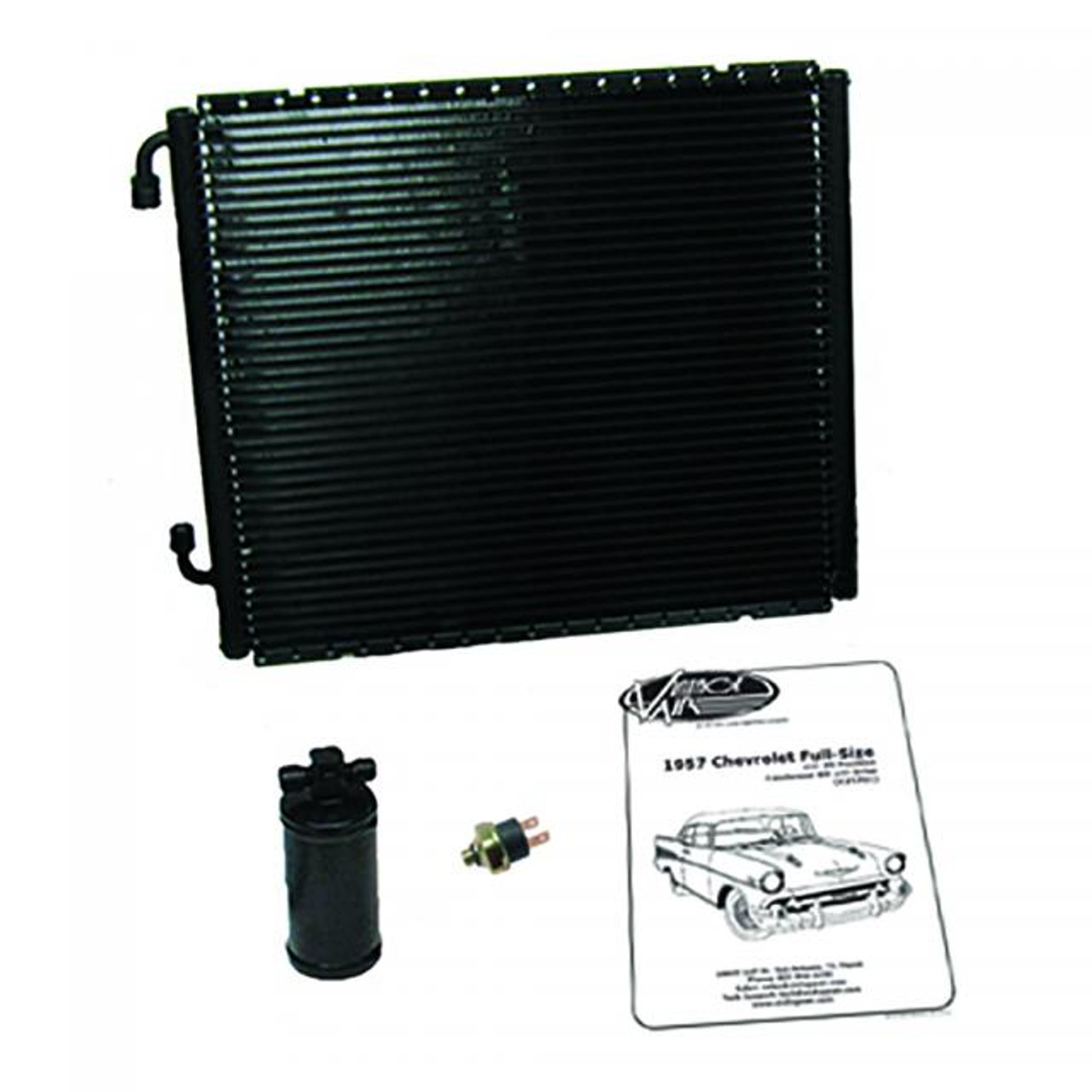 1957 Chevy Gen IV SureFit™ Condenser Kit with Drier V8 Position