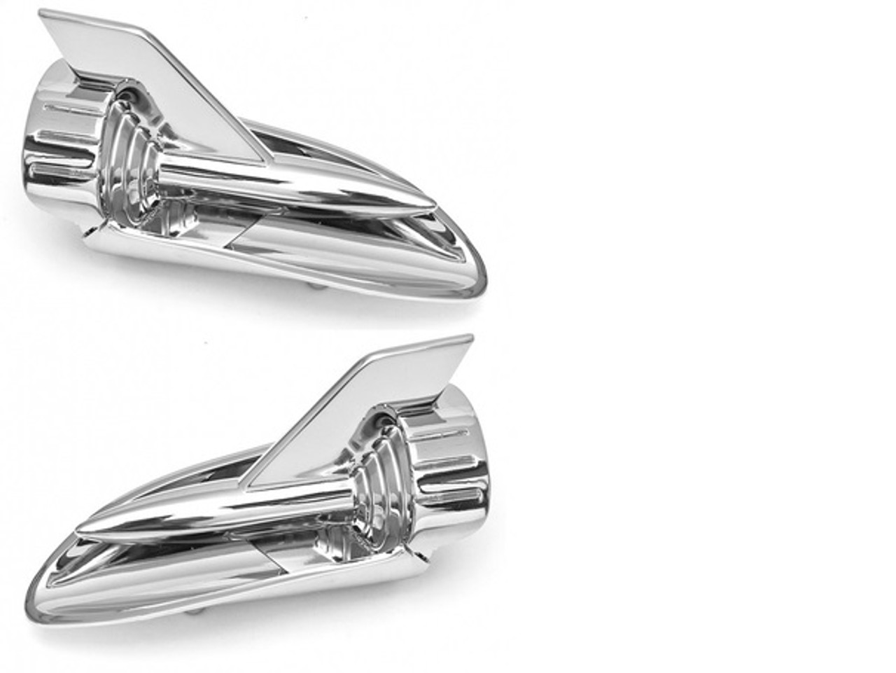 1957 Chevy Belair or 210 Hood Rocket Assembly, Pair, Imported (Replaces Danchuk 474 or 16755)