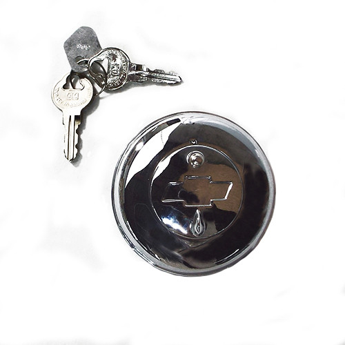 Chevy Chrome Bowtie Locking Gas Cap