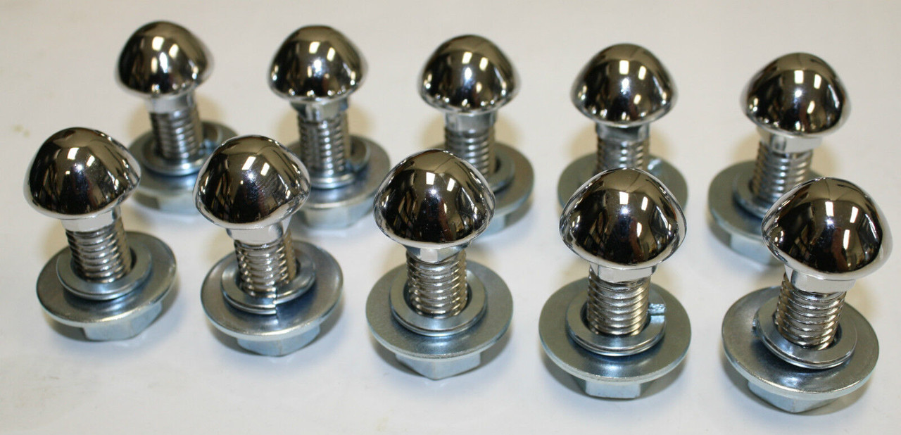 1947-1972 Chevy Car/Truck & GMC Truck Bumper Bolt Chrome Set 10-Pieces