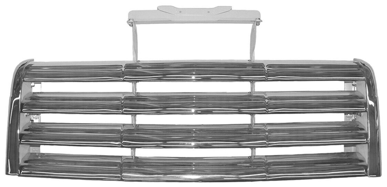 1947-1953 GMC Truck Grille Chrome With Ivory-Colored Back Bars