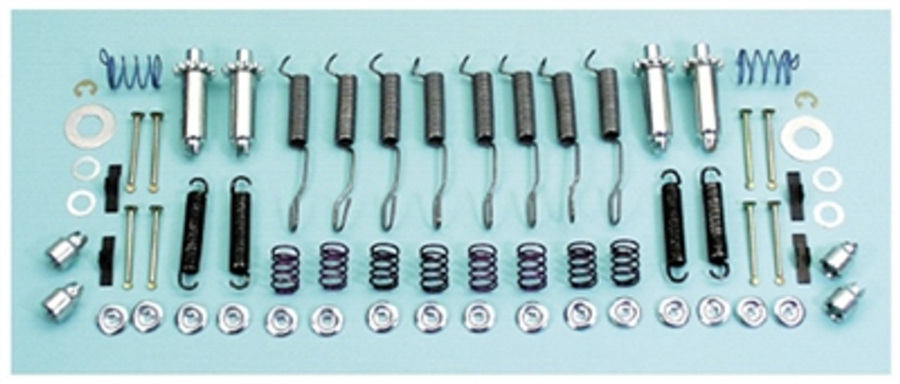 1955-1957 Chevy Car Brake Hardware Kit, Front and Rear