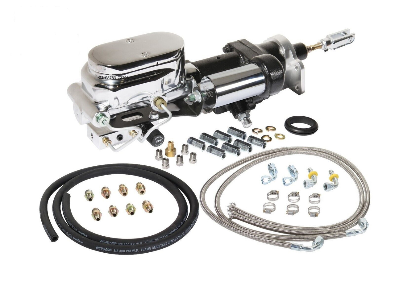 7'' Dual Power Brake Booster Master Cylinder Disc Drum Kit for 7'' Dual Power Brake Booster Master Cylinder Disc Drum Kit for