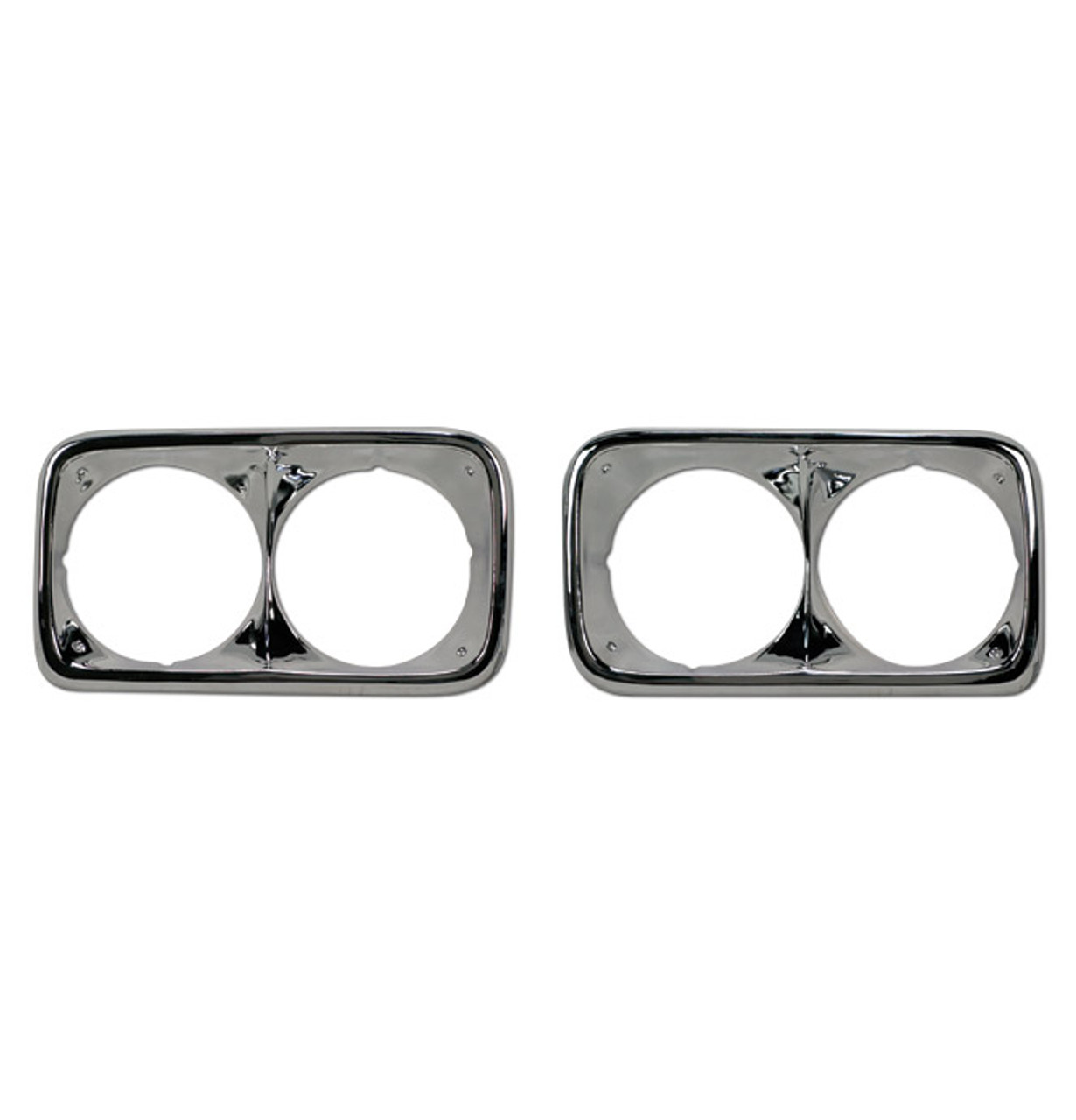 1967-1972 GMC Truck Headlight Bezels, Chrome. Pair