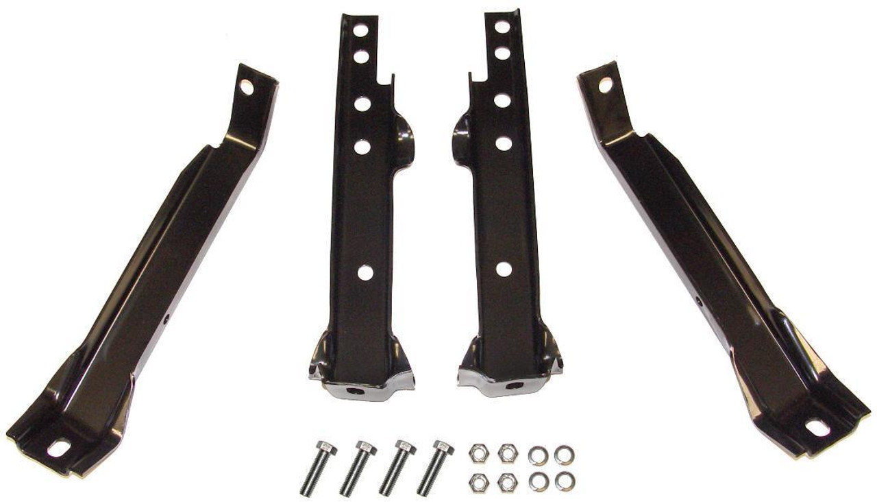 1967-1972 Chevy/GMC Trucks Rear Bumper Bracket Set, Fleetside or Stepside With Frame Hardware