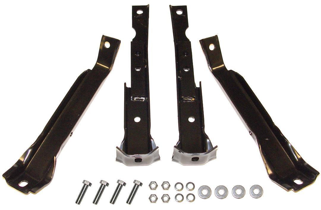 1967-1972 Chevy/GMC Trucks Rear Bumper Bracket Set, 4WD Shortbed with leaf Springs, With Frame Hardware