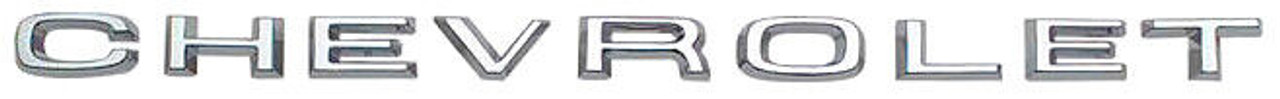 1967-1968 Chevy Truck Front Hood Letters Chrome With Fasteners