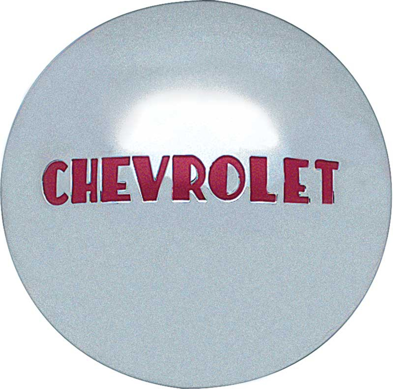 1947-1953 Chevy Truck Hub Cap Set "Chevrolet", Polished Stainless Steel Red Painted Details 1/2 Ton. Set of 4