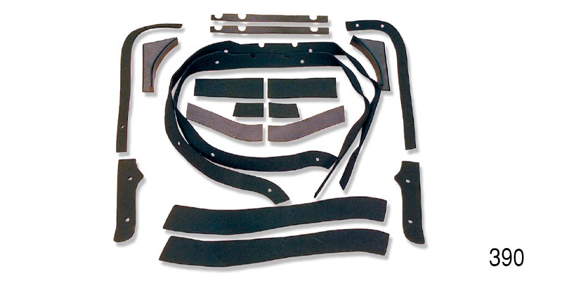 thumbnail image 2 of 1957 Chevy Front End Sheet Metal Anti-Squeak Gasket Kit – 19 Pieces, USA Made 2 of 6