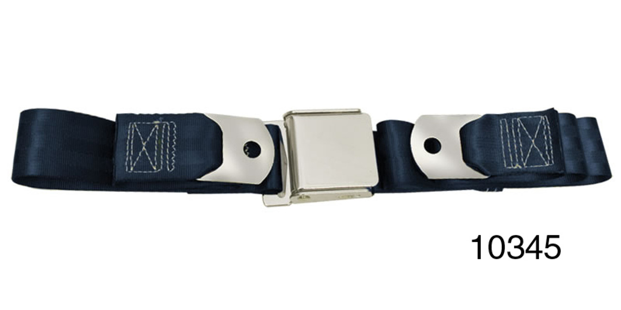 1955-1957 Chevy Driver Quality Rear Seat Belt Set, Dark Blue