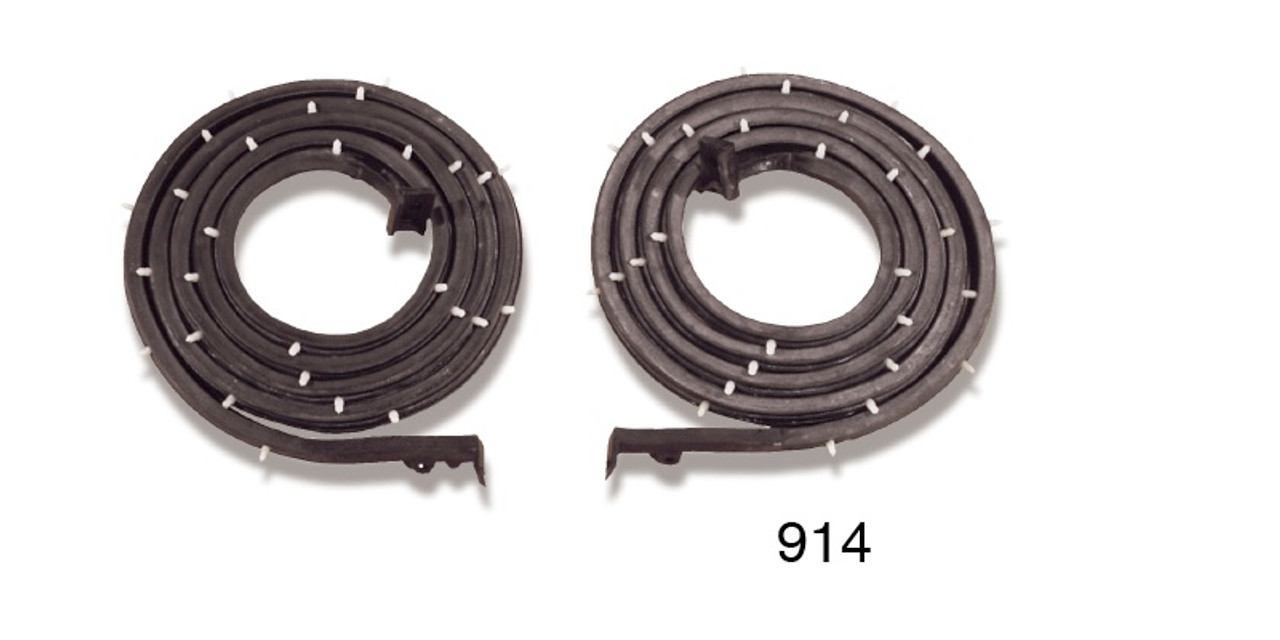 1955-1957 Chevy Door Weatherstrip Seals with Molded Ends, 2-Door Hardtop & Convertible (Made in USA)