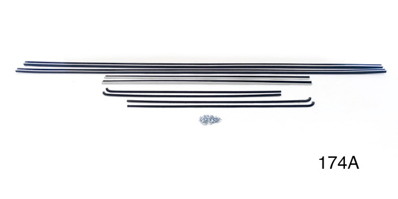 1955-1957 Chevy Window Fur Channel Weatherstrip Kit, Sedan Delivery, 150 2-Door Wagon, Utility Sedan