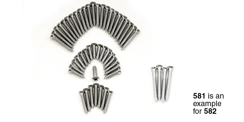 1955 Chevy Interior Trim Screw Set, 4Door Sedan Restoration Auto Supply