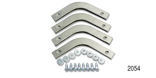 1957 Chevy Belair or 210 A-Arm Dust Shield Retainers with Fasteners, Set