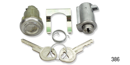 1953-1957 Chevy Bel Air / 210 / Nomad Glove Box Lock & Keys – Stainless – MIKES 169A-53-57