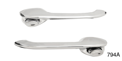 1955-1957 Chevy Belair or 210 Outside Door Handle Assembly, Sedan, Nomad, Wagon Front and Rear and 4-Door Hardtop Front Doors (Made in USA)