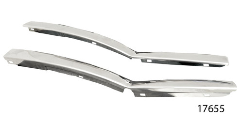 1955-1957 Chevy Stainless Quarter Beltline Mouldings, Convertible, Pair