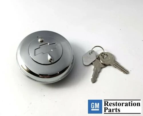 Chevy Chrome Bowtie Locking Gas Cap