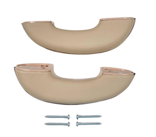 1955-1956 Chevy Car Beige Armrests, 150 & 210, Pair