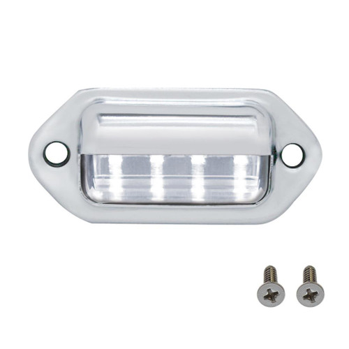 4 WHITE LED CHROME LICENSE PLATE LIGHT/UTILITY LIGHT