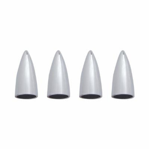 CHROME BULLET HEAD VALVE CAPS (4-PACK)