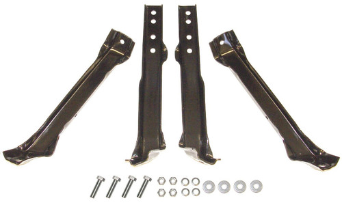 1963-1966 Chevy/GMC Trucks Rear Bumper Bracket Set, Stepside With Frame Hardware