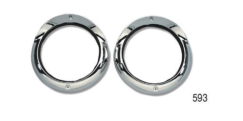 1955 Chevy Belair, 210, or 150 Headlight Bezels, Pair (Made in USA)