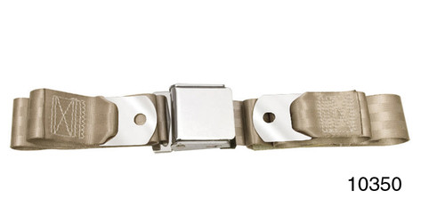 1955-1957 Chevy Driver Quality Rear Seat Belt Set, Tan