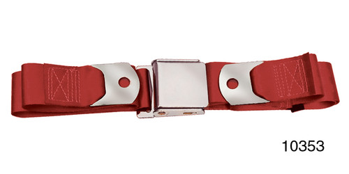 1955-1957 Chevy Driver Quality Rear Seat Belt Set, Red