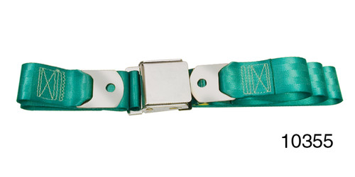 1955-1957 Chevy Driver Quality Rear Seat Belt Set, Turquoise