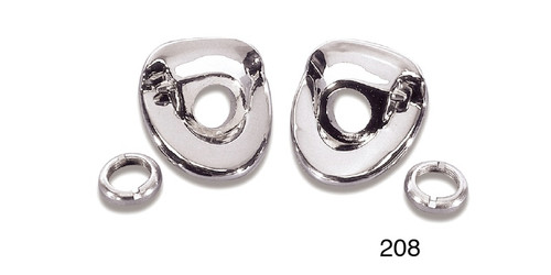 1955-1956 Chevy Car Windshield Wiper Escutcheons (For cars without stainless windshield mouldings)