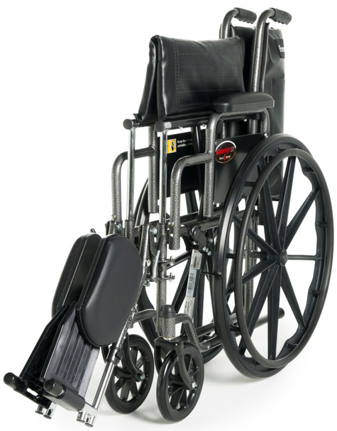 Advantage LX Wheelchair 18'' x 16'' Fixed full arm, Detachable Swingaway Footrest (Nylon)
