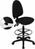 Mid Back Multi-Function Counter Height Stool [WL-A654MG-BK-D-GG] -1