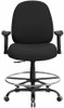 Hercules Armless Big and Tall Black Fabric Drafting Stool [WL-715MG-BK-D-GG] -3