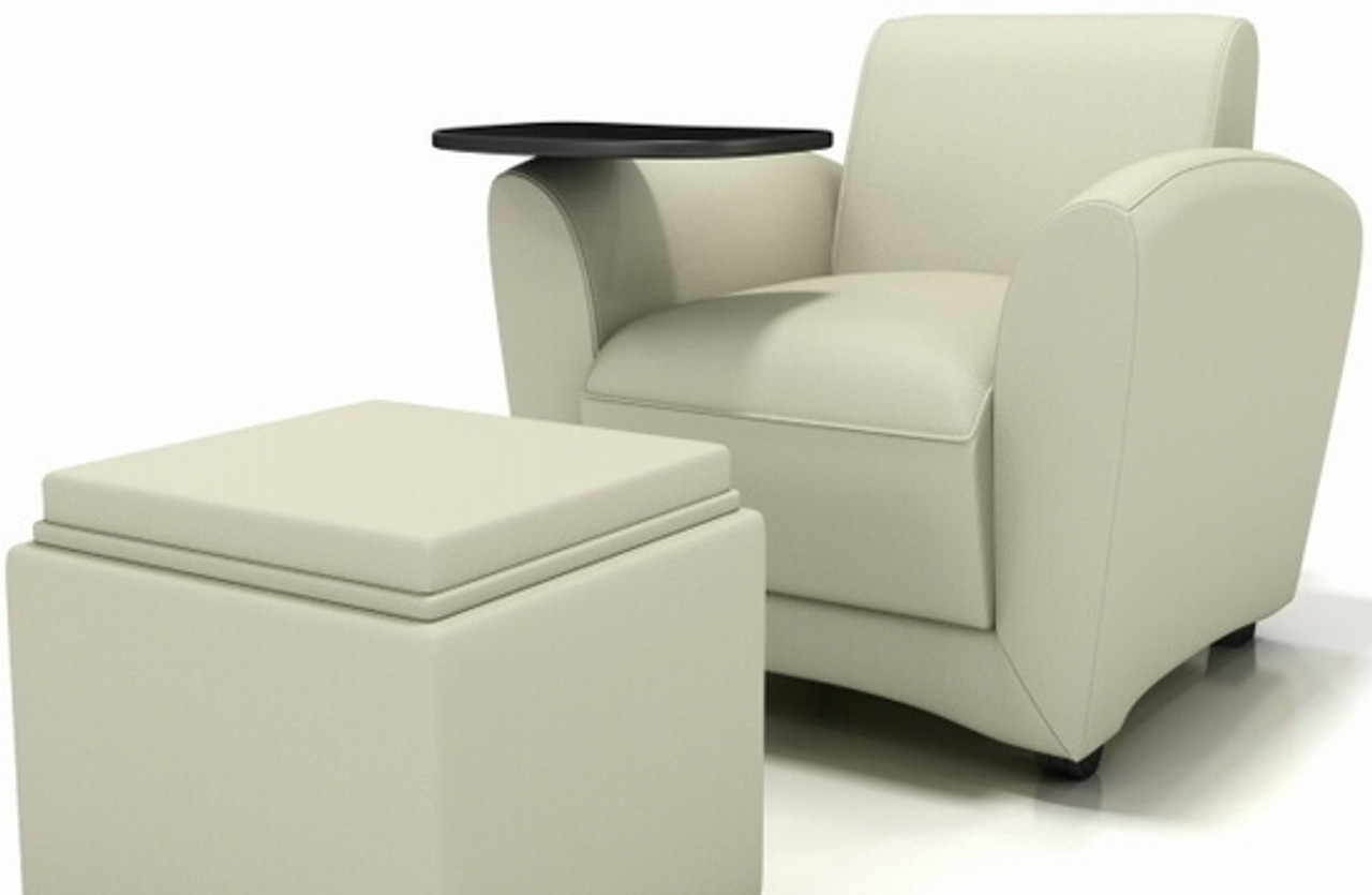 Lounge Chair with Tablet Arm - Mayline Mobile Lounge Chair with Tablet