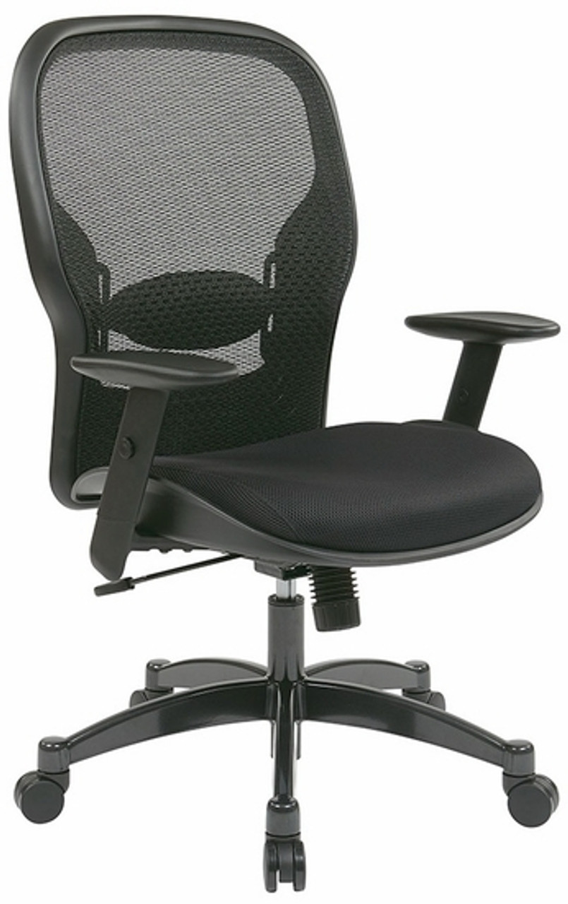 Space Seating Professional Black Breathable Mesh Back Chair