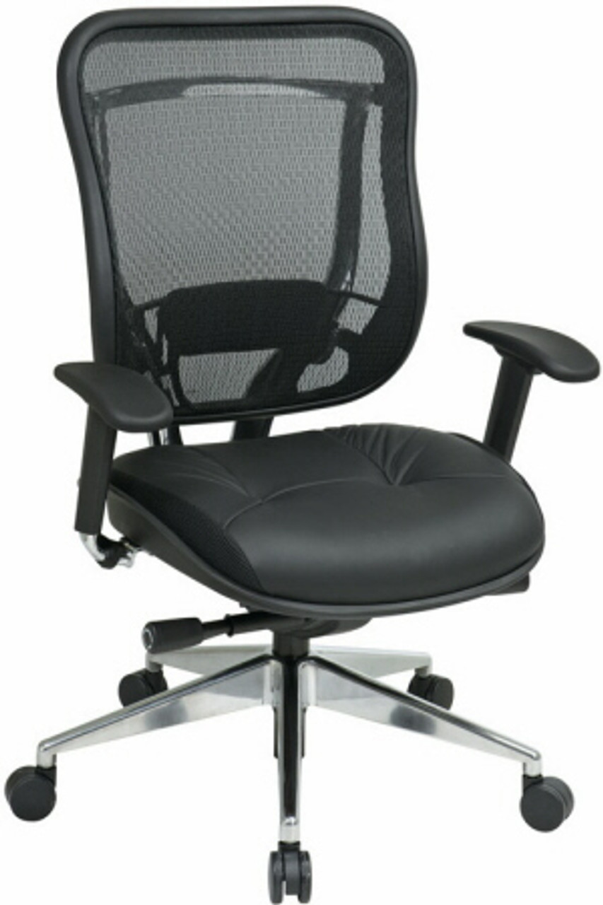 Ergonomic Mesh Office Chair with Synchro-Tilt, Pivot Adjustable Headrest, Black