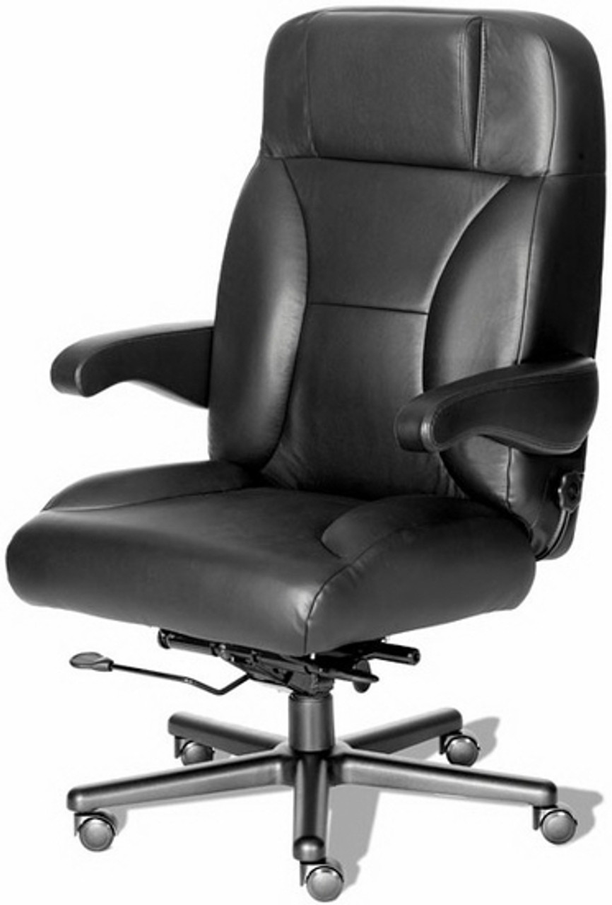 big and tall leather office chair with flip up arms ofchief