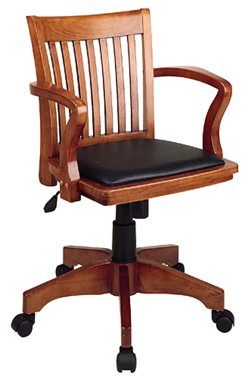 Office Star Deluxe Wood Bankers Desk Chair [108FW]