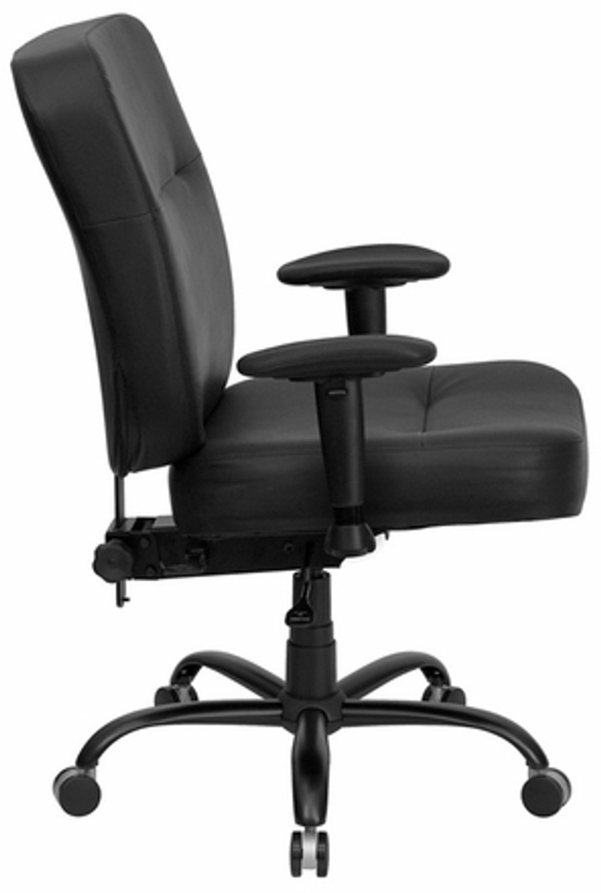 Hercules Leather Task Chair WL 735SYG BL LEA GG